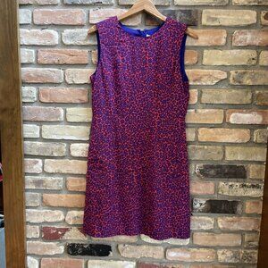 Dvf Carpreena Mini Orange Purple Leopard Camo Silk Dress Nwt 10